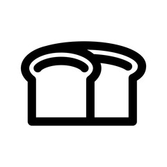 bread icon, outline style, editable vector