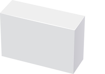 Box mockup. PNG with transparent background.