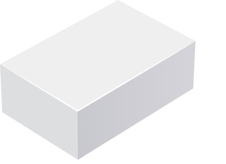 Box mockup. PNG with transparent background.
