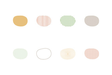 Amoeba shape vector collection. Abstract background. Element set.