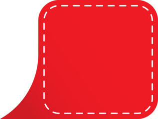 Red Price Tag with Dot