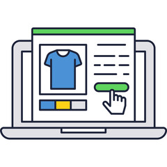 Online shop fashion store boutique icon vector