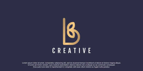Letter b logo with leaf concept premium vector © AFFANYUDA