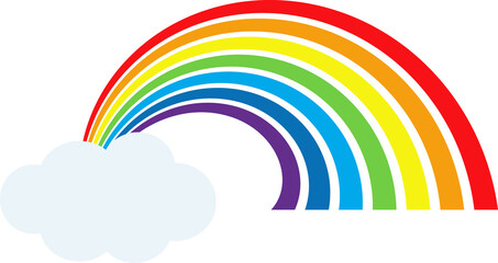Rainbow with Cloud for Decoration