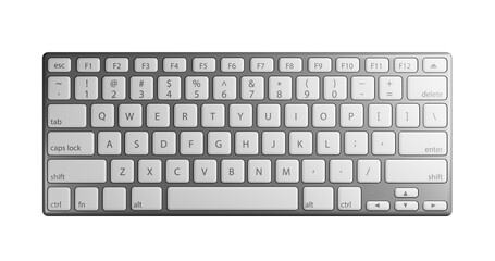 computer keyboard isolated on white