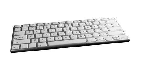 computer keyboard isolated on white