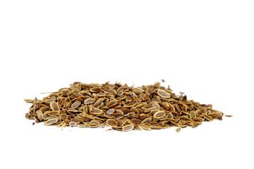 Heap dill seed isolated on white background
