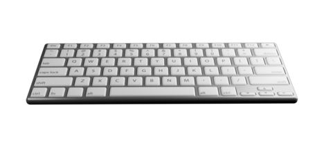computer keyboard isolated on white
