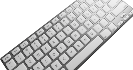 computer keyboard isolated on white