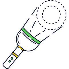 Flashlight vector pocket light torch lamp icon