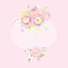 Flowers watercolor illustration.Manual composition.Big Set watercolor elements，Design for textile, wallpapers，Element for design,Greeting card