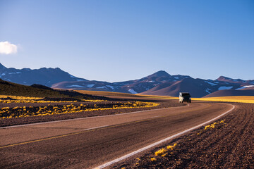 Camperevan 4x4 in Paso San Francisco. The San Francisco Pass is a border corridor of Catamarca and Chile © JoseMaria