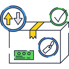 Cardboard box package vector carton pack icon
