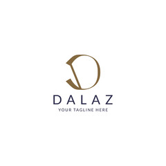 Letter D Simple Logo Design. Initial D Monogram Logo Identity for Branding, Business, Real Estate, Fasion and Luxury Brand