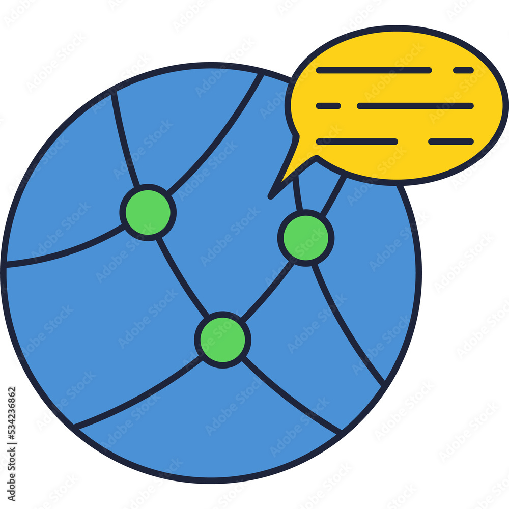 Poster network vector global internet web technology icon