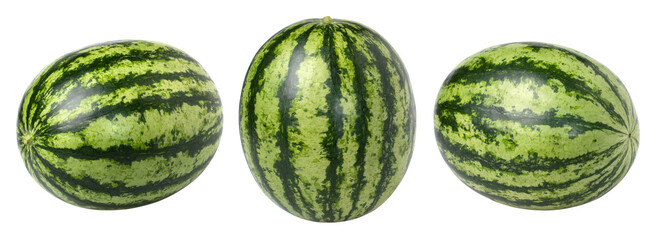 watermelon isolated on white background, Watermelon macro studio photo, set