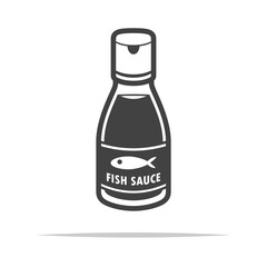 Fish sauce icon transparent vector isolated