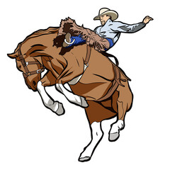 western rodeo riding horse - obrazy, fototapety, plakaty