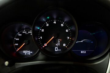 car speedometer and dashboard