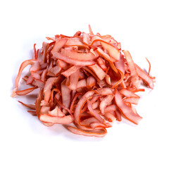 dried squid isolated on white background