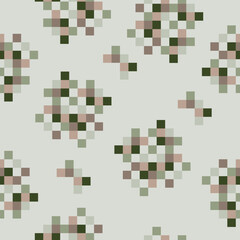 Camouflage light Pixel. Camo. Seamless pattern. Military texture. Hunting masking ornament.