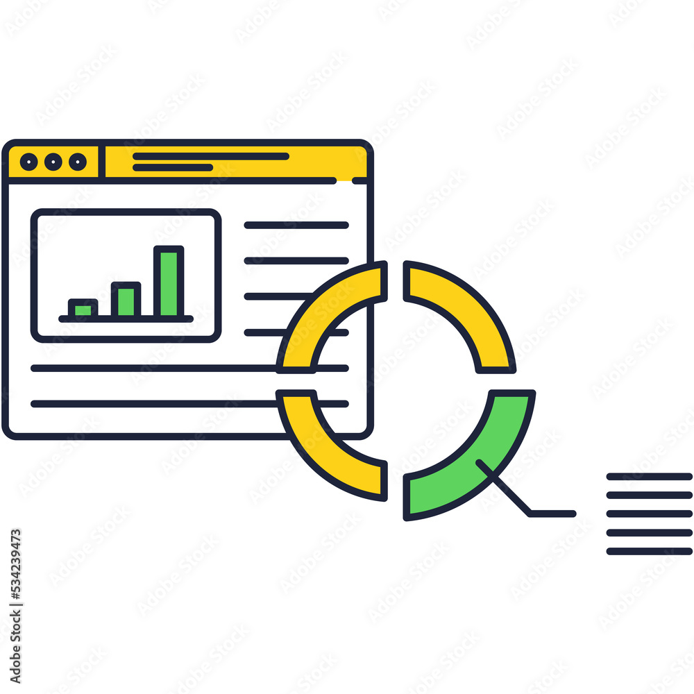 Poster startup analysis graph info chart statistic icon