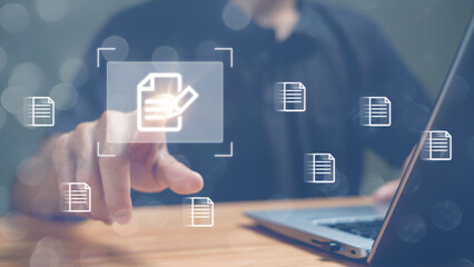 Hand typed and entered social media username and password, data protection from hackers, online security password login concept.