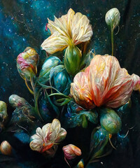 Obraz na płótnie Canvas Echoflower Designs Alien Flower Series No. 1-12 