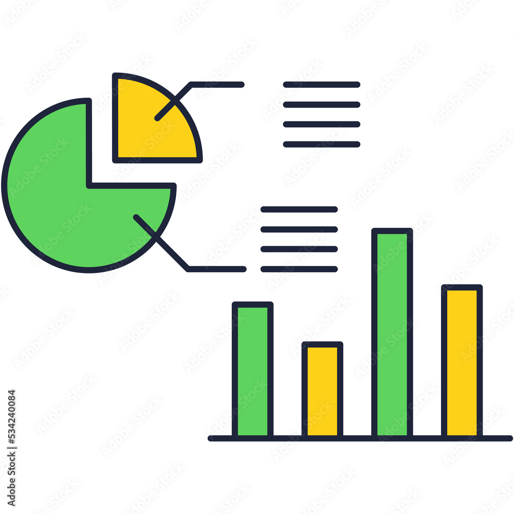 Poster graph and chart statistic infographic line vector
