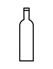 Glass bottle icon. Line style vector illustration isolated on white background.