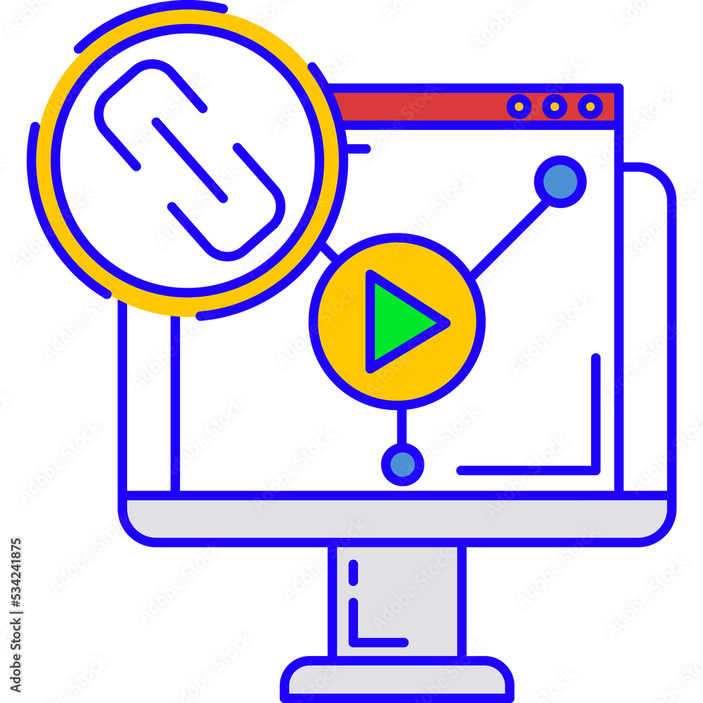 Aufkleber deep linking building icon web vector computer