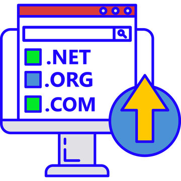 Domain name icon vector website url registration