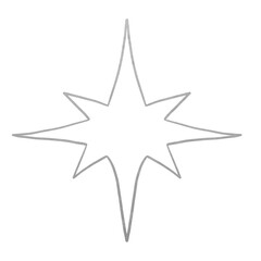 Silver Metallic Sparkle Outlined