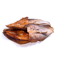 Dried fish on a white background