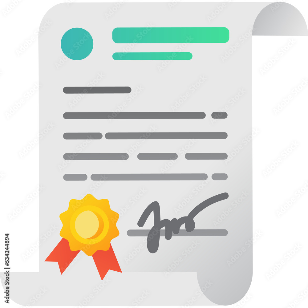 Poster contract form icon vector paper document on white