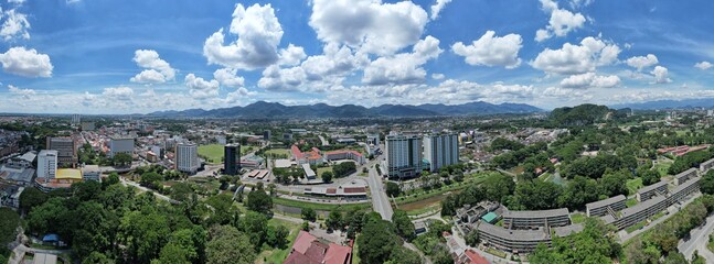 Ipoh, Malaysia - September 24, 2022: The Landmark Buildings and Tourist Attractions of Ipoh