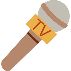 Microphone TV news blog vector icon on white