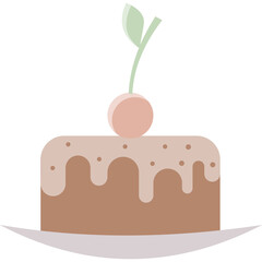 Cake icon vector birthday symbol isolated design