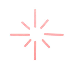 Fototapeta premium Pink Sparkle Decorative Outlined