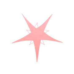 Pink Metallic Star Decoration