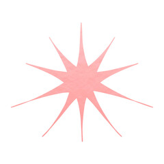 Pink Metallic Star Decoration