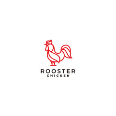 Rooster logo desing icon vector