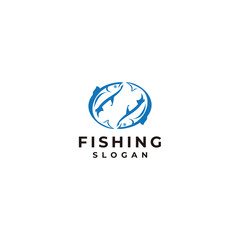 Fishing logo desing icon vector