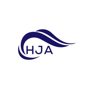 HJA letter logo. HJA blue image on white background. HJA Monogram logo design for entrepreneur and business. HJA best icon.
