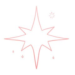 Obraz premium Pink Metallic Sparkle Outlined