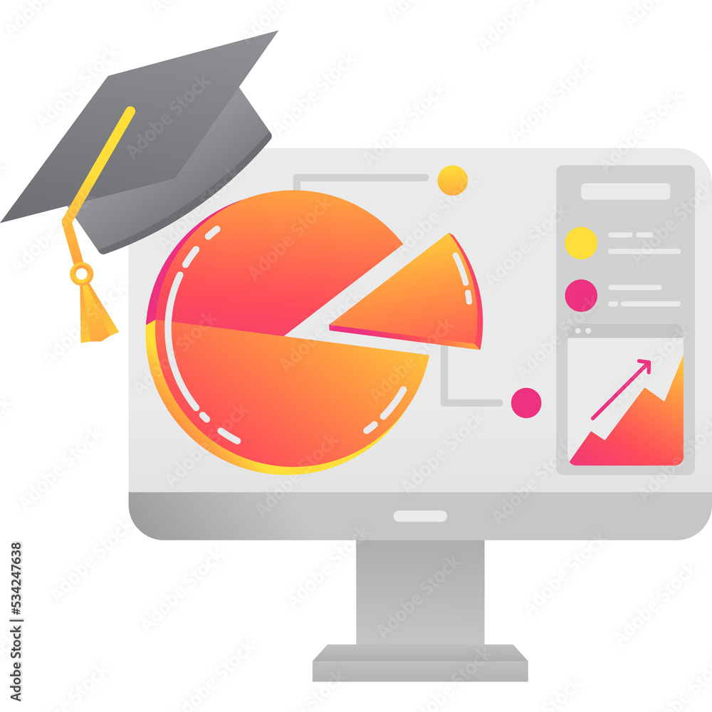 Poster knowledge icon data analysis flat vector isolated