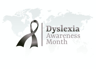 vector graphic of dyslexia awareness month good for dyslexia awareness month celebration. flat design. flyer design.flat illustration. - obrazy, fototapety, plakaty