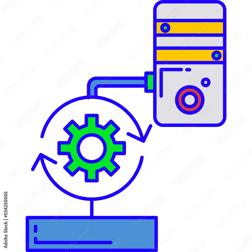 Aufkleber algorithm update icon vector isolated on white