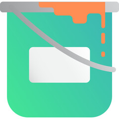 Paint bucket icon vector dye can isolated on white