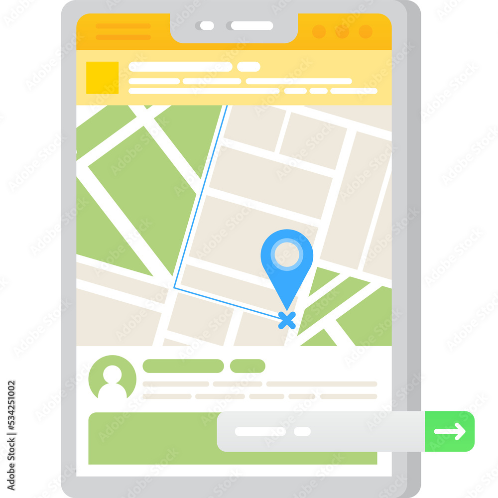 Poster track and share rout in mobile application